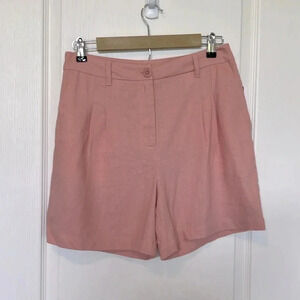 NWT Violets & Roses Stitch Fix Linen Shorts Rose Pink Color Size 6/28